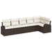 Set de canapele pentru grădină cu pernă 6 pcs Maro Rattan poli - WALTI WALTI