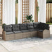 Set de canapele pentru grădină cu pernă 6 pcs Gri Rattan poli - WALTI WALTI