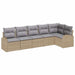 Set de canapele pentru grădină cu pernă 6 pcs Bej Rattan poli - WALTI WALTI