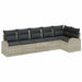 Set de canapele pentru grădină 6 pcs Gri deschis Rattan poli - WALTI WALTI