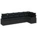 Set de canapele pentru grădină cu pernă 6 pcs Negru Rattan poli - WALTI WALTI