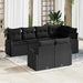 Set de canapele pentru grădină cu pernă 7 pcs Negru Rattan poli - WALTI WALTI