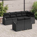 Set de canapele pentru grădină cu pernă 7 pcs Negru Rattan poli - WALTI WALTI