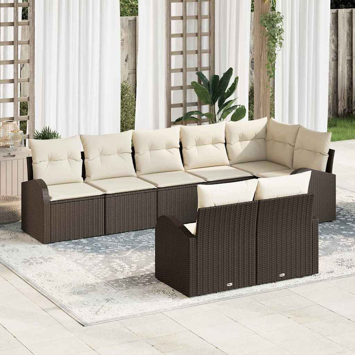 Set de canapele pentru grădină cu pernă 8 pcs 289 x 124 x 85 cm - WALTI WALTI