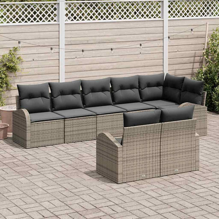Set de canapele pentru grădină cu pernă 8 pcs 289 x 124 x 85 cm - WALTI WALTI