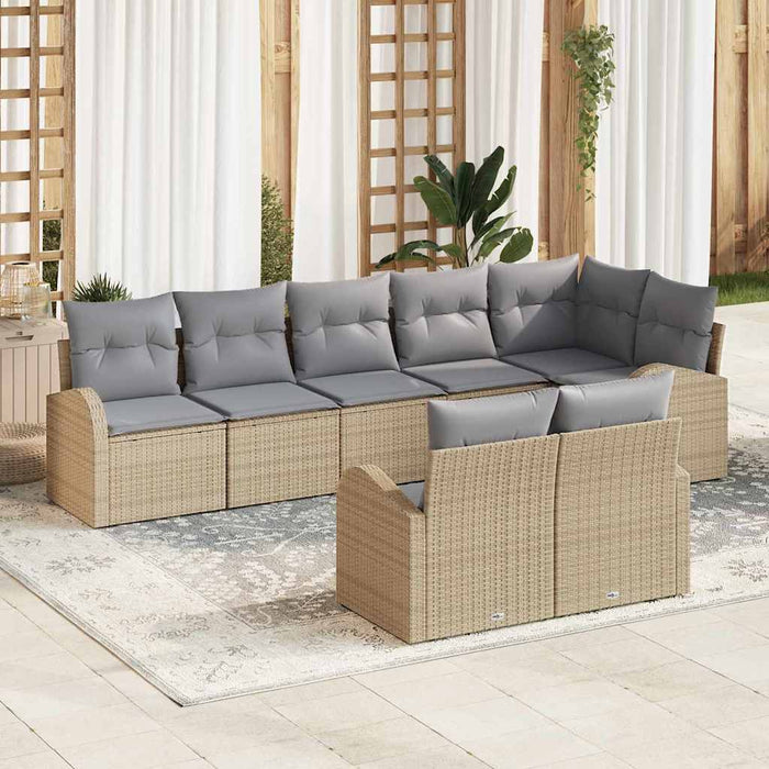 Set de canapele pentru grădină cu pernă 8 pcs 289 x 124 x 85 cm - WALTI WALTI