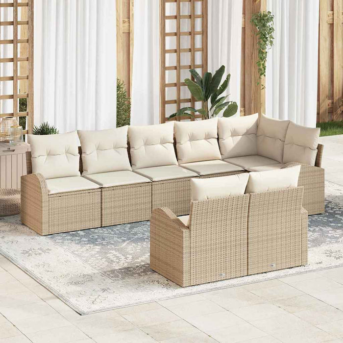 Set de canapele pentru grădină cu pernă 8 pcs 289 x 124 x 85 cm - WALTI WALTI