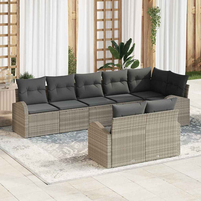 Set de canapele pentru grădină cu pernă 8 pcs 289 x 124 x 85 cm - WALTI WALTI