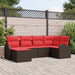 Set de canapele pentru grădină cu pernă 6 pcs Maro Poli Rattan - WALTI WALTI