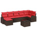 Set de canapele pentru grădină cu pernă 8 pcs Maro Poli Rattan - WALTI WALTI