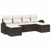 Set de canapele pentru grădină cu pernă 6 pcs Maro Rattan poli - WALTI WALTI