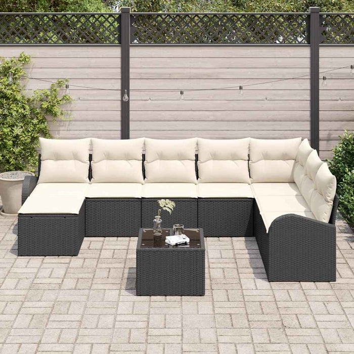Set de canapele pentru grădină 9 buc. Negru - WALTI WALTI