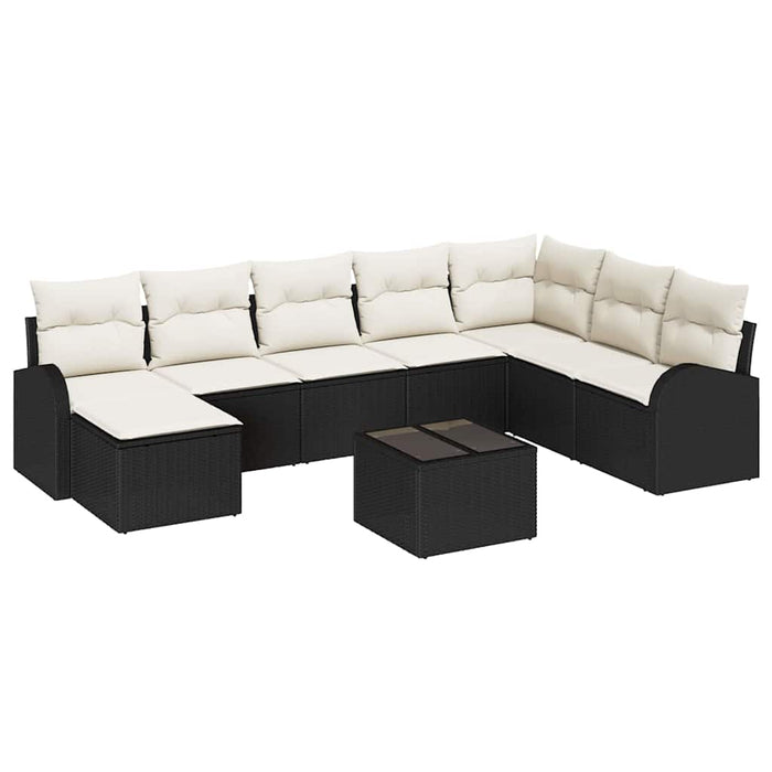 Set de canapele pentru grădină 9 buc. Negru - WALTI WALTI