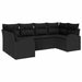 Set de canapele pentru grădină 6 pcs Negru Rattan poli - WALTI WALTI