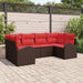 Set de canapele pentru grădină cu pernă 6 pcs Maro Poli Rattan - WALTI WALTI