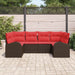 Set de canapele pentru grădină cu pernă 6 pcs Maro Poli Rattan - WALTI WALTI