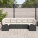 Set de canapea de grădină cu 7 piese și perne Poly Rattan Negru - WALTI WALTI