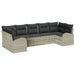 Set de canapea 7 pcs Gri deschis poliratan - WALTI WALTI
