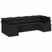 Set de canapea 7 pcs Negru poliratan - WALTI WALTI