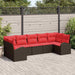 Set de canapele pentru grădină cu pernă 7 pcs Maro Poli Rattan - WALTI WALTI