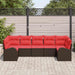 Set de canapele pentru grădină cu pernă 7 pcs Maro Poli Rattan - WALTI WALTI