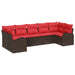 Set de canapele pentru grădină cu pernă 7 pcs Maro Poli Rattan - WALTI WALTI