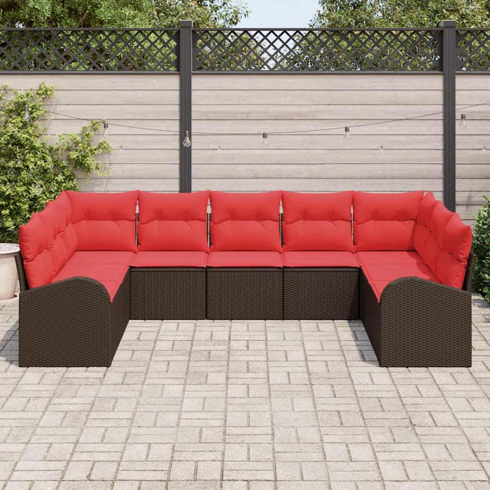 Set de canapea cu pernă Maro Poli Rattan - WALTI WALTI