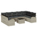 Set de canapea 10 pcs Gri deschis poliratan - WALTI WALTI