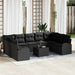 Set de canapele pentru grădină 10 pcs Negru Rattan poli - WALTI WALTI