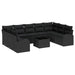 Set de canapele pentru grădină 10 pcs Negru Rattan poli - WALTI WALTI