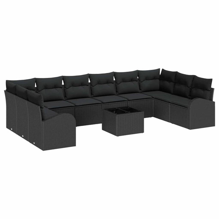 Set de canapele pentru grădină cu 11 piese și perne din rattan bej - WALTI WALTI