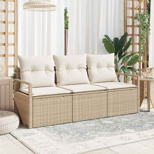Set de canapea 3 pcs Bej poliratan - WALTI WALTI