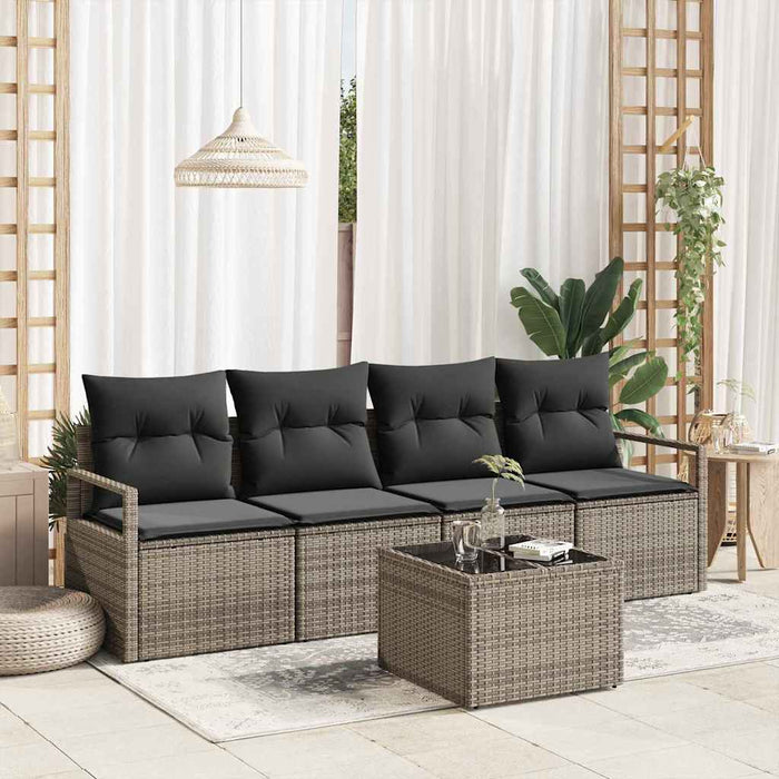 Set de canapele pentru grădină 5 pcs Gri 55 x 55 x 37 cm - WALTI WALTI