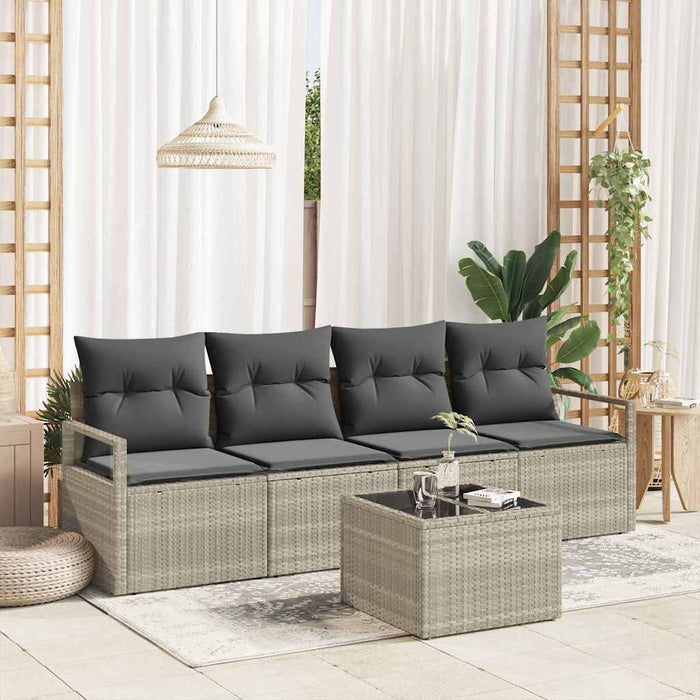 Set de canapele pentru grădină 5 pcs Gri deschis, Gri închis - WALTI WALTI