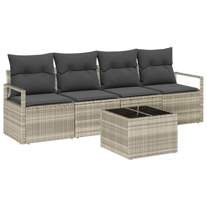 Set de canapele pentru grădină 5 pcs Gri deschis, Gri închis - WALTI WALTI