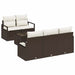 Set de canapele pentru grădină 6 pcs Maro, Crem 55 x 55 x 37 cm - WALTI WALTI