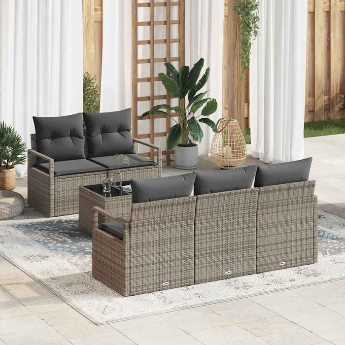 Set de canapele pentru grădină 6 pcs Gri 55 x 55 x 37 cm - WALTI WALTI