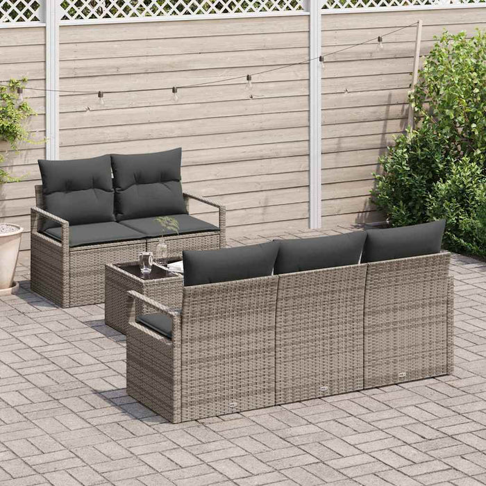 Set de canapele pentru grădină 6 pcs Gri 55 x 55 x 37 cm - WALTI WALTI
