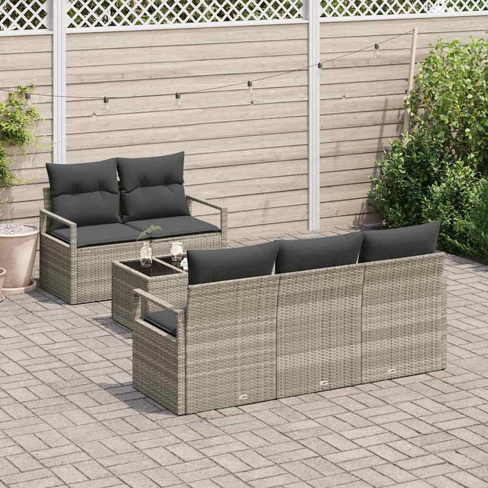 Set de canapele pentru grădină 6 pcs Gri deschis - WALTI WALTI