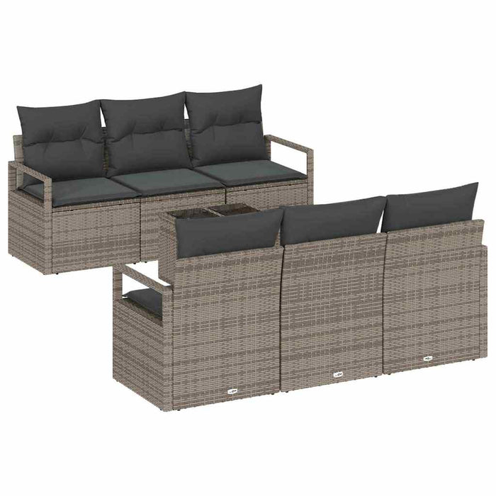 Set de canapea 7 pcs Gri poliratan - WALTI WALTI