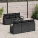Set de canapea 7 pcs Negru poliratan - WALTI WALTI