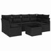 Set de canapele pentru grădină 7 pcs Negru 55 x 55 x 37 cm - WALTI WALTI
