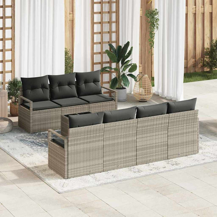 Set de canapele pentru grădină 8 pcs Gri deschis - WALTI WALTI