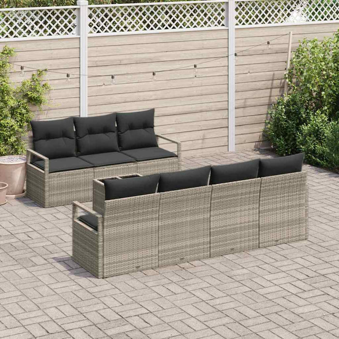 Set de canapele pentru grădină 8 pcs Gri deschis - WALTI WALTI