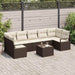 Set de canapele pentru grădină 8 pcs Maro, Crem 55 x 55 x 37 cm - WALTI WALTI