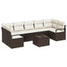 Set de canapele pentru grădină 8 pcs Maro, Crem 55 x 55 x 37 cm - WALTI WALTI