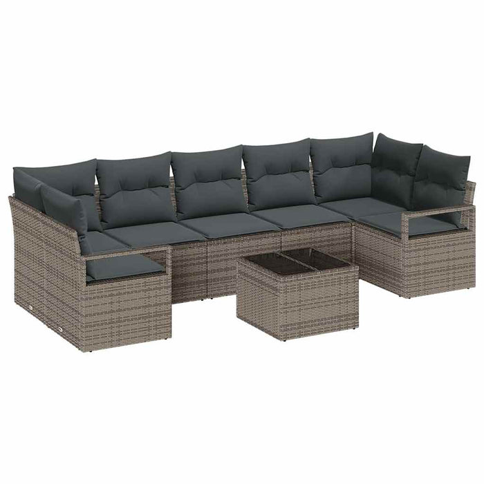 Set de canapele pentru grădină 8 pcs Gri 55 x 55 x 37 cm - WALTI WALTI