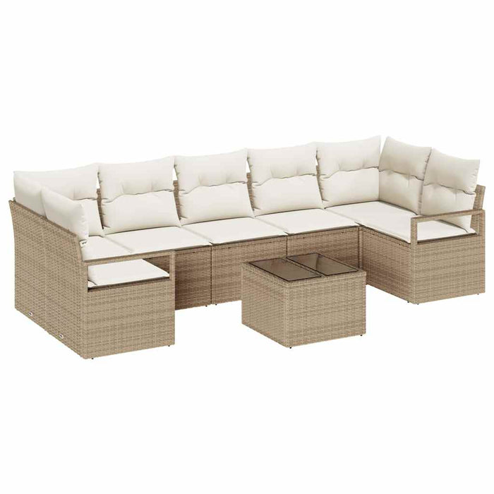 Set de canapele pentru grădină 8 pcs Bej, crem 55 x 55 x 37 cm - WALTI WALTI