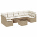 Set de canapele pentru grădină 8 pcs Bej, crem 55 x 55 x 37 cm - WALTI WALTI