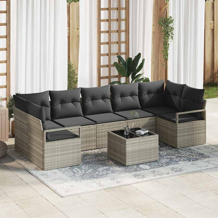 Set de canapele pentru grădină 8 pcs Gri deschis, Gri închis - WALTI WALTI